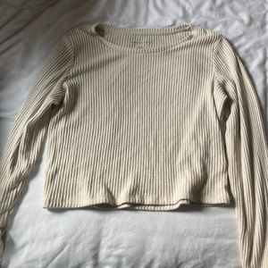 Soft cream long sleeve knit sweater